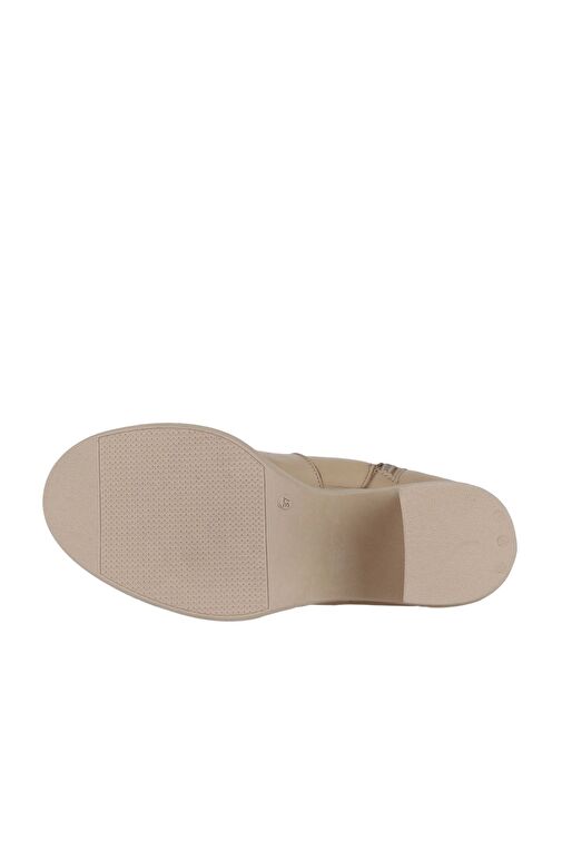 Bueno Shoes Vizon Deri Kadın Topuklu Bot 01wz3203 - Görsel 6