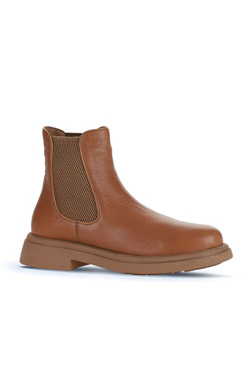 Bueno Shoes Taba Deri Kadın Düz Bot 01wz4007 - Görsel 3