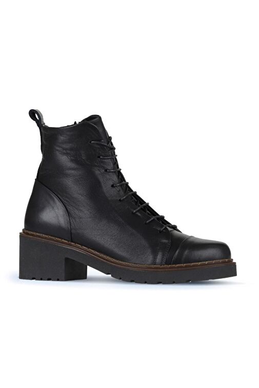 Bueno Shoes Siyah Deri Kadın Topuklu Bot 01wz4400 - Görsel 4