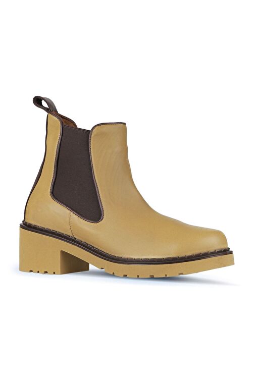 Bueno Shoes Tarçın Deri Kadın Topuklu Bot 01wz4402 - Görsel 4