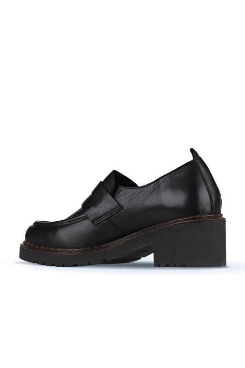 Bueno Shoes Siyah Deri Kadın Topuklu Ayakkabı 01wz4404 - Görsel 5