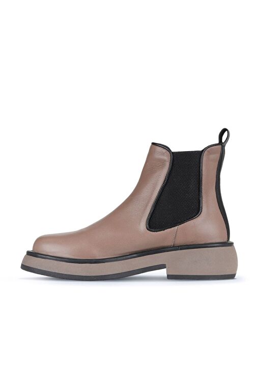 Bueno Shoes Gri Vizon Deri Kadın Düz Bot 01wz4501 - Görsel 3