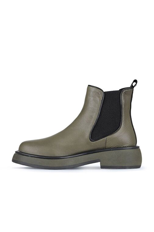 Bueno Shoes Haki Deri Kadın Bot 01wz4501 - Görsel 3