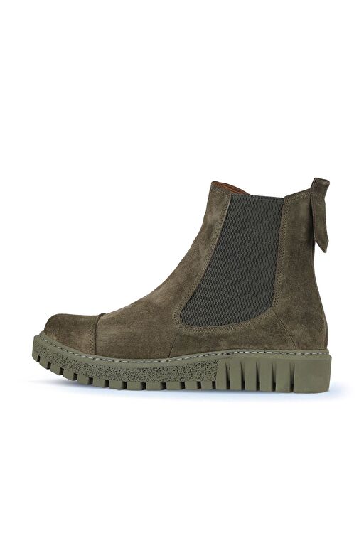 Bueno Shoes Haki Süet Kadın Düz Bot 01wz5202 - Görsel 5