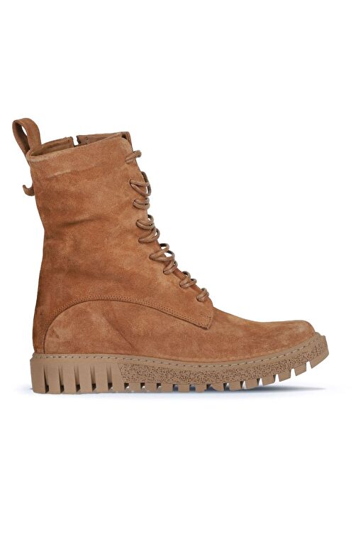 Bueno Shoes Taba Açık Süet Kadın Düz Bot 01wz5208 - Görsel 2