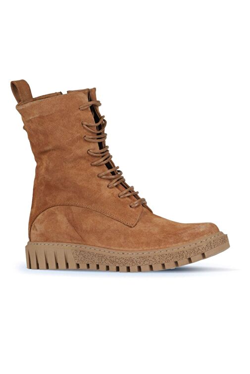 Bueno Shoes Taba Açık Süet Kadın Düz Bot 01wz5208 - Görsel 4