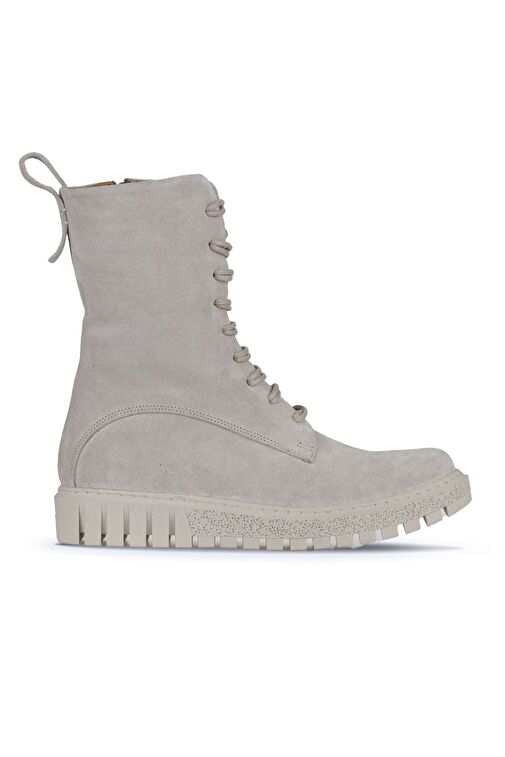 Bueno Shoes Bej Süet Kadın Düz Bot 01wz5208 - Görsel 2