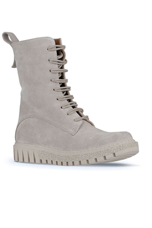 Bueno Shoes Bej Süet Kadın Düz Bot 01wz5208 - Görsel 4