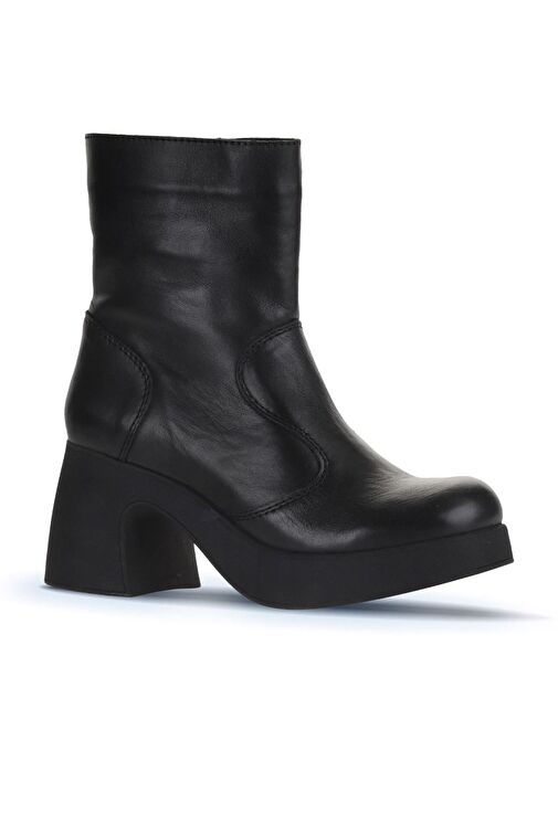 Bueno Shoes Siyah Deri Kadın Topuklu Bot 01wz7000 - Görsel 3