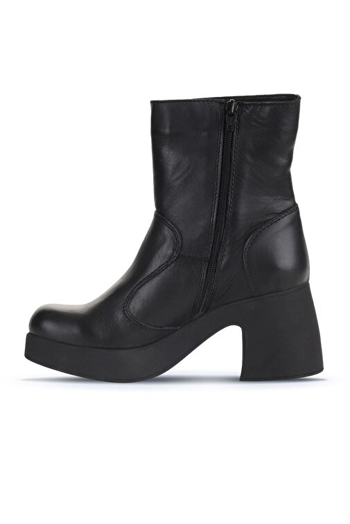 Bueno Shoes Siyah Deri Kadın Topuklu Bot 01wz7000 - Görsel 4