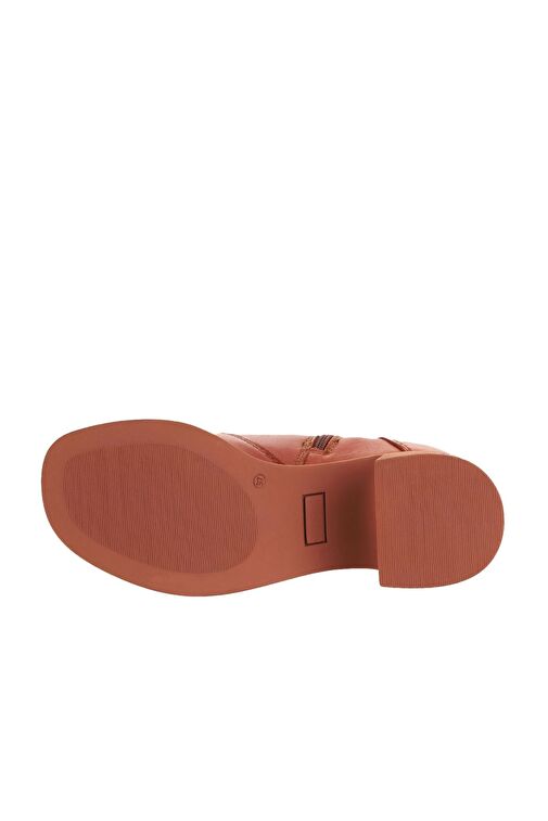 Bueno Shoes Kiremit Deri Kadın Topuklu Bot 01wz7000 - Görsel 6