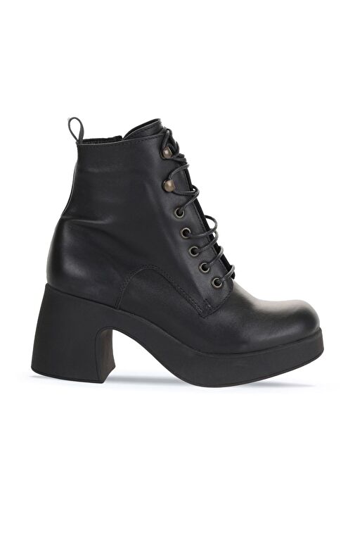 Bueno Shoes Siyah Deri Kadın Topuklu Bot 01wz7001 - Görsel 2