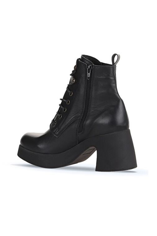 Bueno Shoes Siyah Deri Kadın Topuklu Bot 01wz7001 - Görsel 5