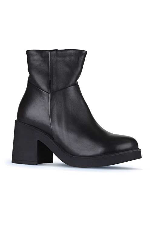 Bueno Shoes Siyah Deri Kadın Topuklu Bot 01wz7100 - Görsel 3