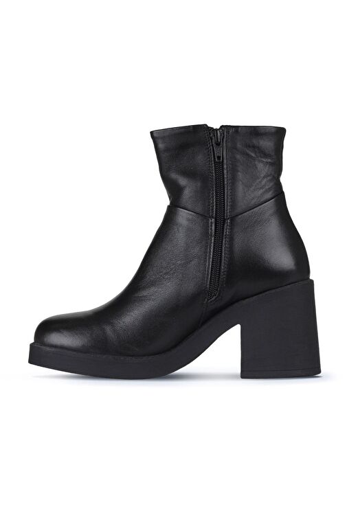 Bueno Shoes Siyah Deri Kadın Topuklu Bot 01wz7100 - Görsel 4