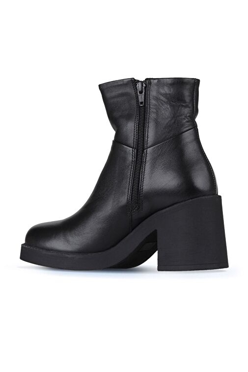 Bueno Shoes Siyah Deri Kadın Topuklu Bot 01wz7100 - Görsel 5