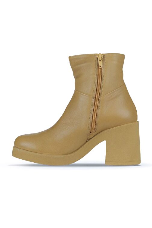 Bueno Shoes Tarçın Deri Kadın Topuklu Bot 01wz7100 - Görsel 4