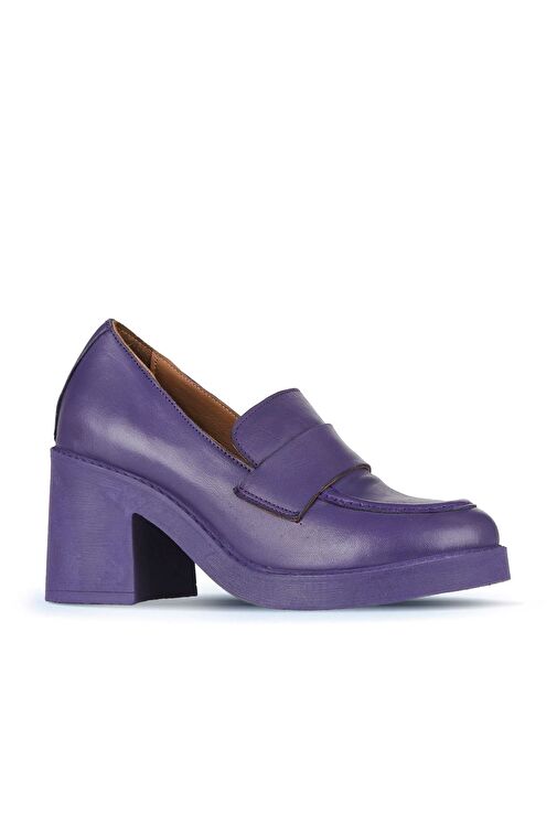 Bueno Shoes Lila Deri Kadın Topuklu Ayakkabı 01wz7103 - Görsel 3