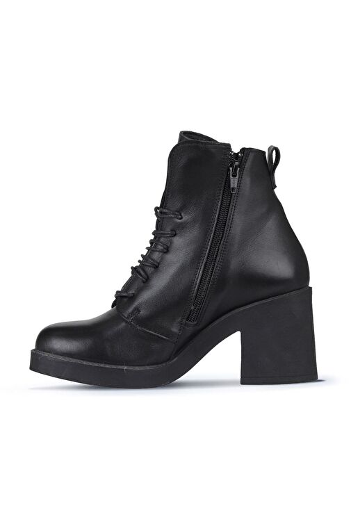 Bueno Shoes Siyah Deri Kadın Topuklu Bot 01wz7107 - Görsel 4