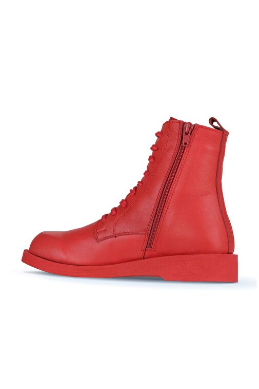 Bueno Shoes Kırmızı Deri Kadın Düz Bot 01wz8900 - Görsel 5
