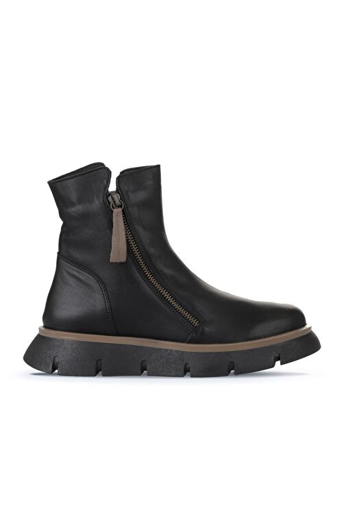 Bueno Shoes Siyah Gri Deri Kadın Bot 01wz1501 - Görsel 2