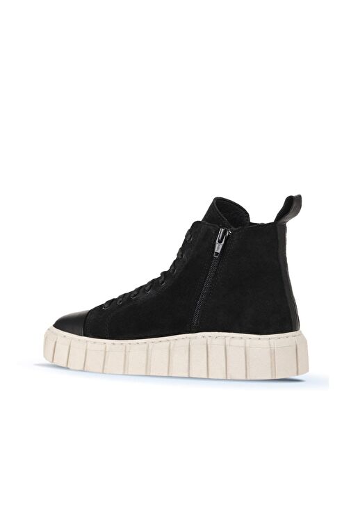 Bueno Shoes Siyah Süet Kadın Düz Bot 01wz4101 - Görsel 5