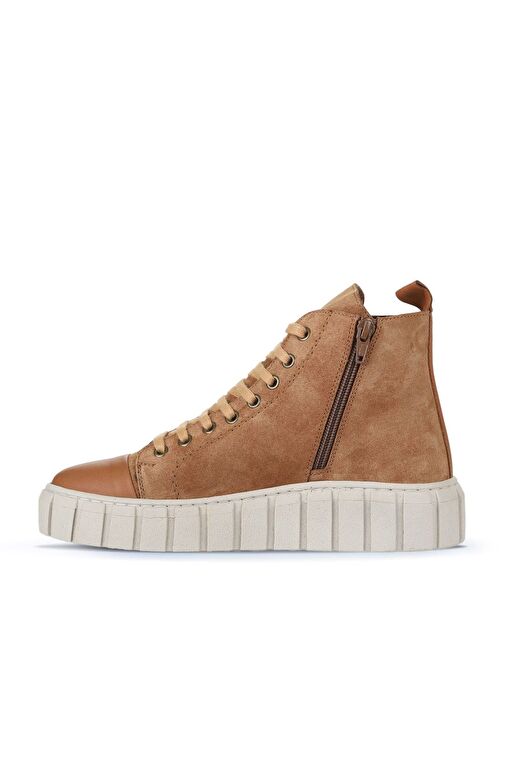 Bueno Shoes Taba Açık Süet Kadın Düz Bot 01wz4101 - Görsel 3