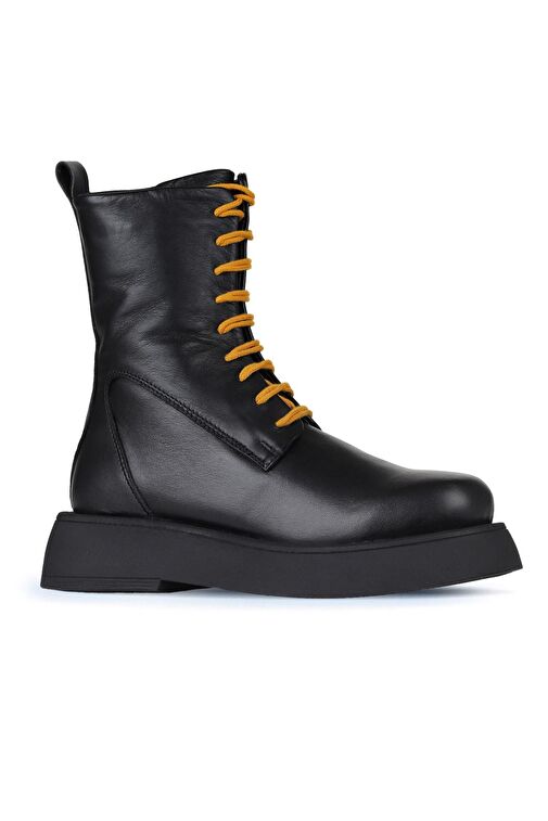 Bueno Shoes Siyah Sarı Deri Kadın Postal 01wz6401 - Görsel 4