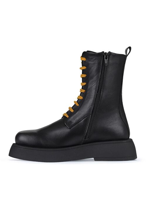 Bueno Shoes Siyah Sarı Deri Kadın Postal 01wz6401 - Görsel 3