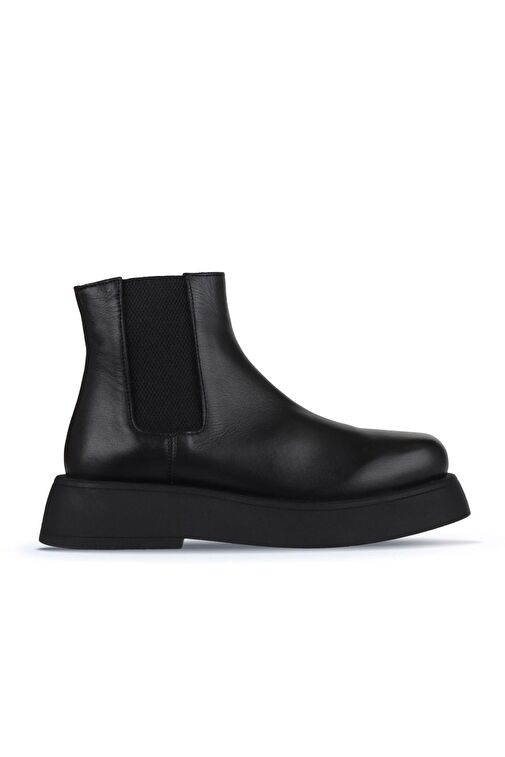 Bueno Shoes Siyah Deri Kadın Düz Bot 01wz6403 - Görsel 2