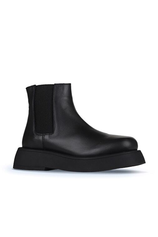 Bueno Shoes Siyah Deri Kadın Düz Bot 01wz6403 - Görsel 3