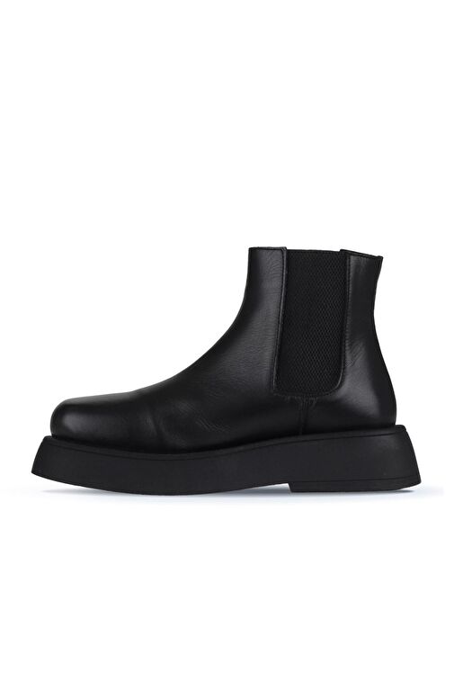 Bueno Shoes Siyah Deri Kadın Düz Bot 01wz6403 - Görsel 4