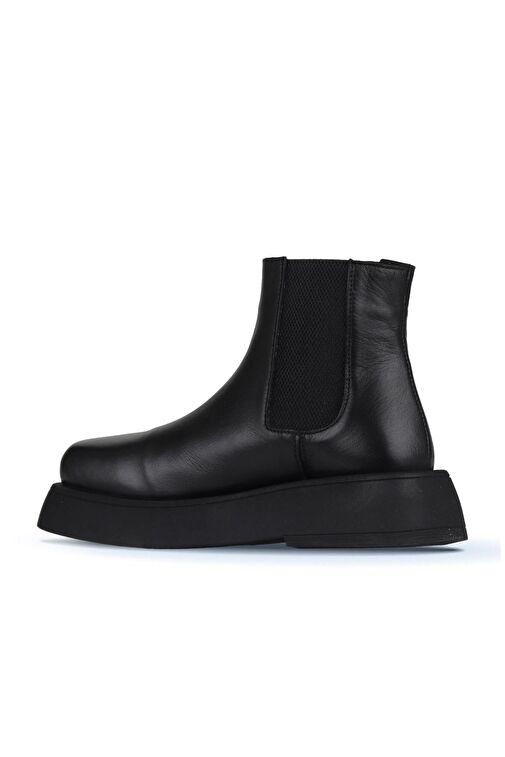 Bueno Shoes Siyah Deri Kadın Düz Bot 01wz6403 - Görsel 5