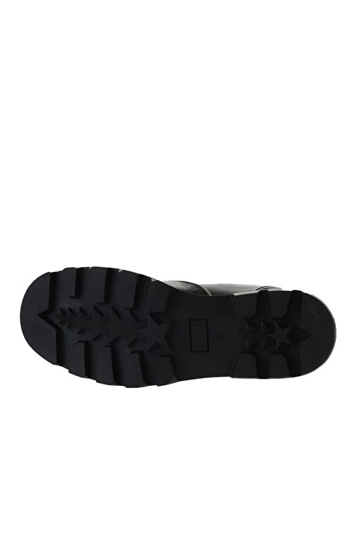 Bueno Shoes Siyah Gri Deri Kadın Düz Bot 01wz6505 - Görsel 6