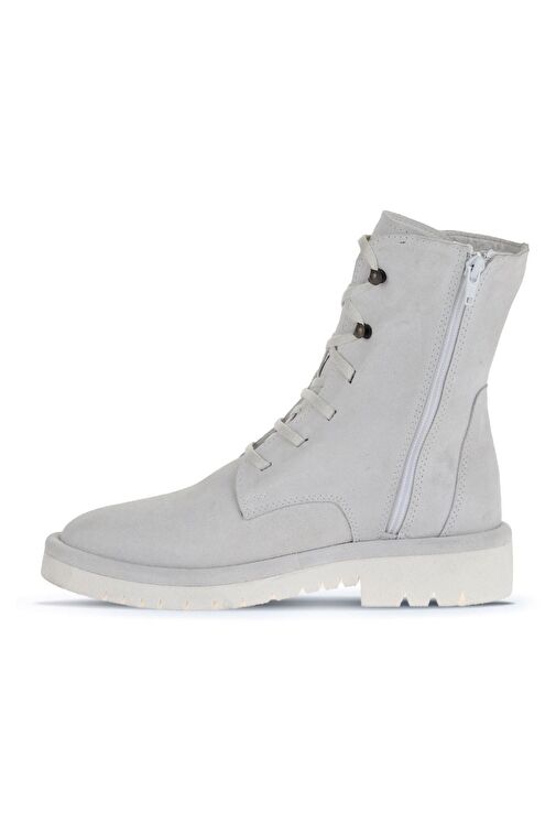 Bueno Shoes Beyaz Süet Kadın Düz Bot 01wz6701 - Görsel 4
