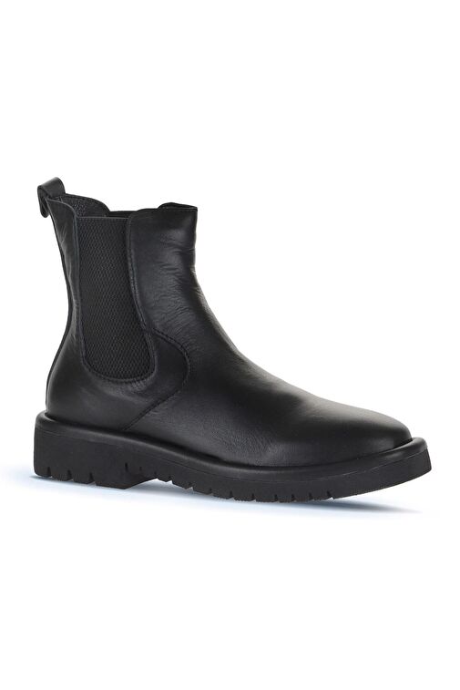 Bueno Shoes Siyah Deri Kadın Düz Bot 01wz6702 - Görsel 4