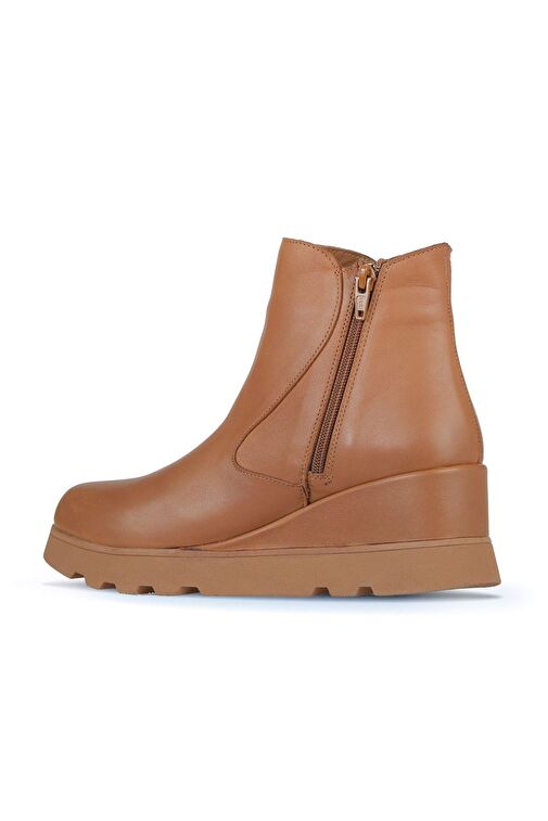 Bueno Shoes Taba Deri Kadın Dolgu Topuklu Bot 01wz7201 - Görsel 5