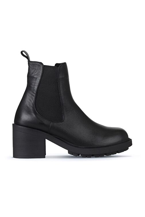 Bueno Shoes Siyah Deri Kadın Topuklu Bot 01wz7902 - Görsel 2