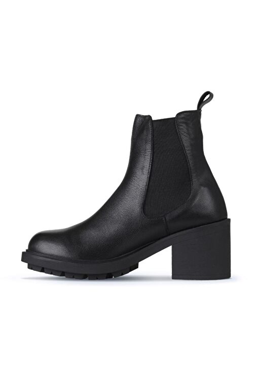 Bueno Shoes Siyah Deri Kadın Topuklu Bot 01wz7902 - Görsel 3