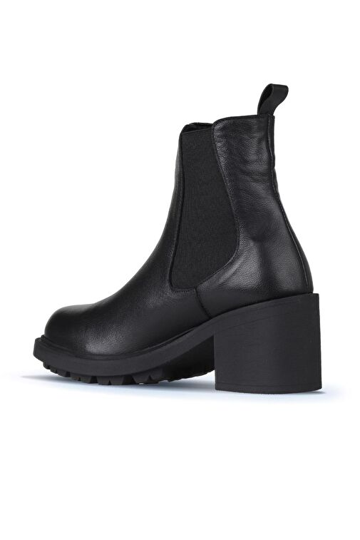 Bueno Shoes Siyah Deri Kadın Topuklu Bot 01wz7902 - Görsel 5