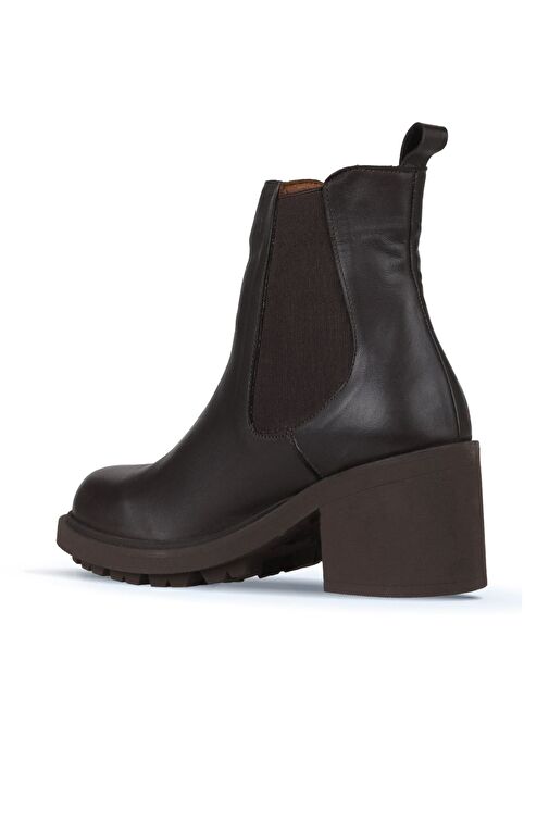 Bueno Shoes Kahverengi Deri Kadın Topuklu Bot 01wz7902 - Görsel 5