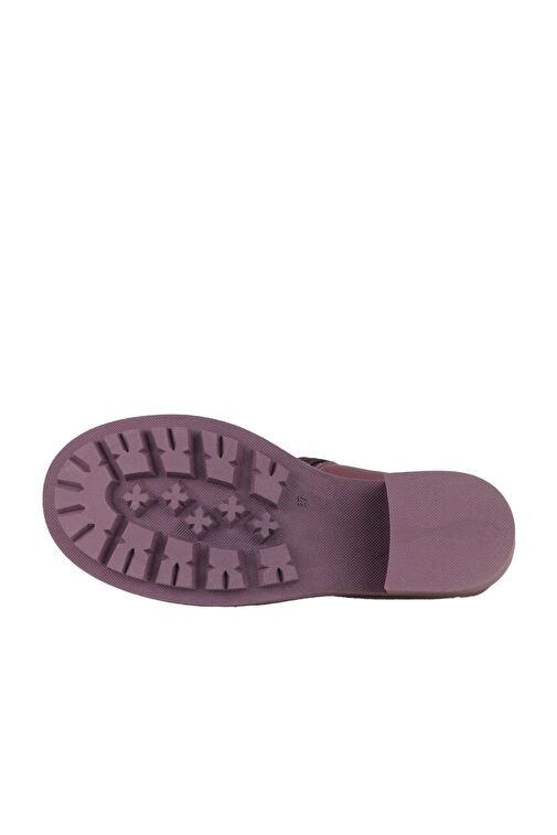 Bueno Shoes Mor Deri Kadın Topuklu Bot 01wz7905 - Görsel 6