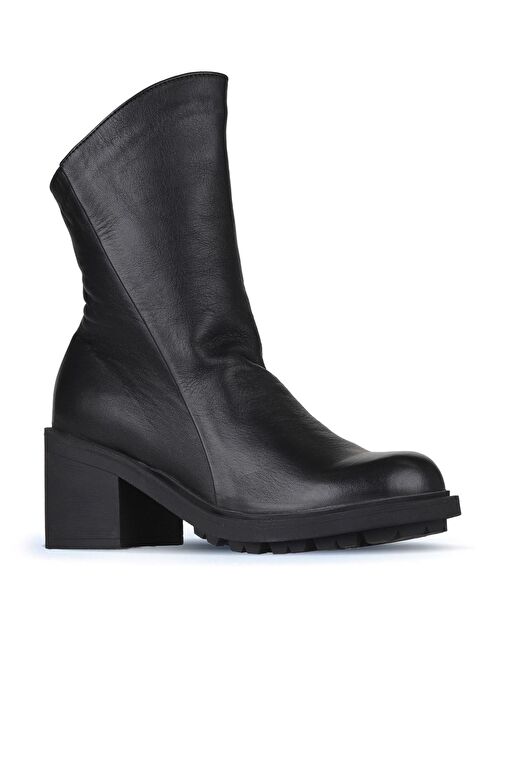 Bueno Shoes Siyah Deri Kadın Topuklu Bot 01wz7905 - Görsel 4