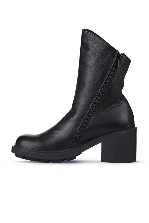 Bueno Shoes Siyah Deri Kadın Topuklu Bot 01wz7905 - Görsel 3