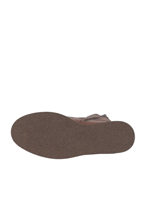 Bueno Shoes Vizon Koyu Deri Kadın Dolgu Topuklu Bot 01wz8303 - Görsel 6