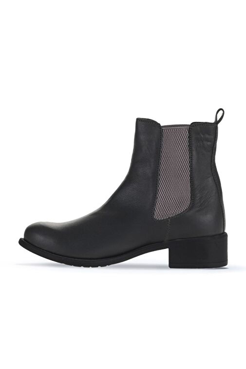Bueno Shoes Gri Koyu Deri Kadın Topuklu Bot 01wz7404 - Görsel 4