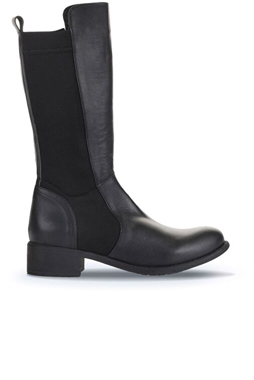 Bueno Shoes Siyah Deri-streç Kadın Düz Çizme 01wz7406 - Görsel 2