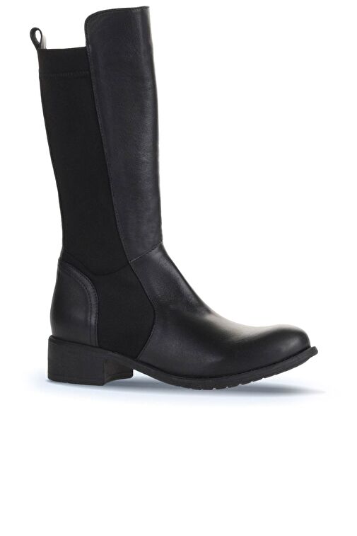 Bueno Shoes Siyah Deri-streç Kadın Düz Çizme 01wz7406 - Görsel 3