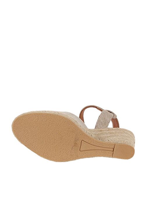 Bueno Shoes Bej Süet Kadın Dolgu Topuklu Sandalet 14ws7205 - Görsel 6