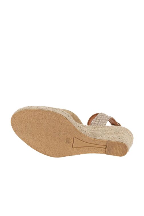 Bueno Shoes Naturel Süet Kadın Dolgu Topuklu Sandalet 14ws7205 - Görsel 6